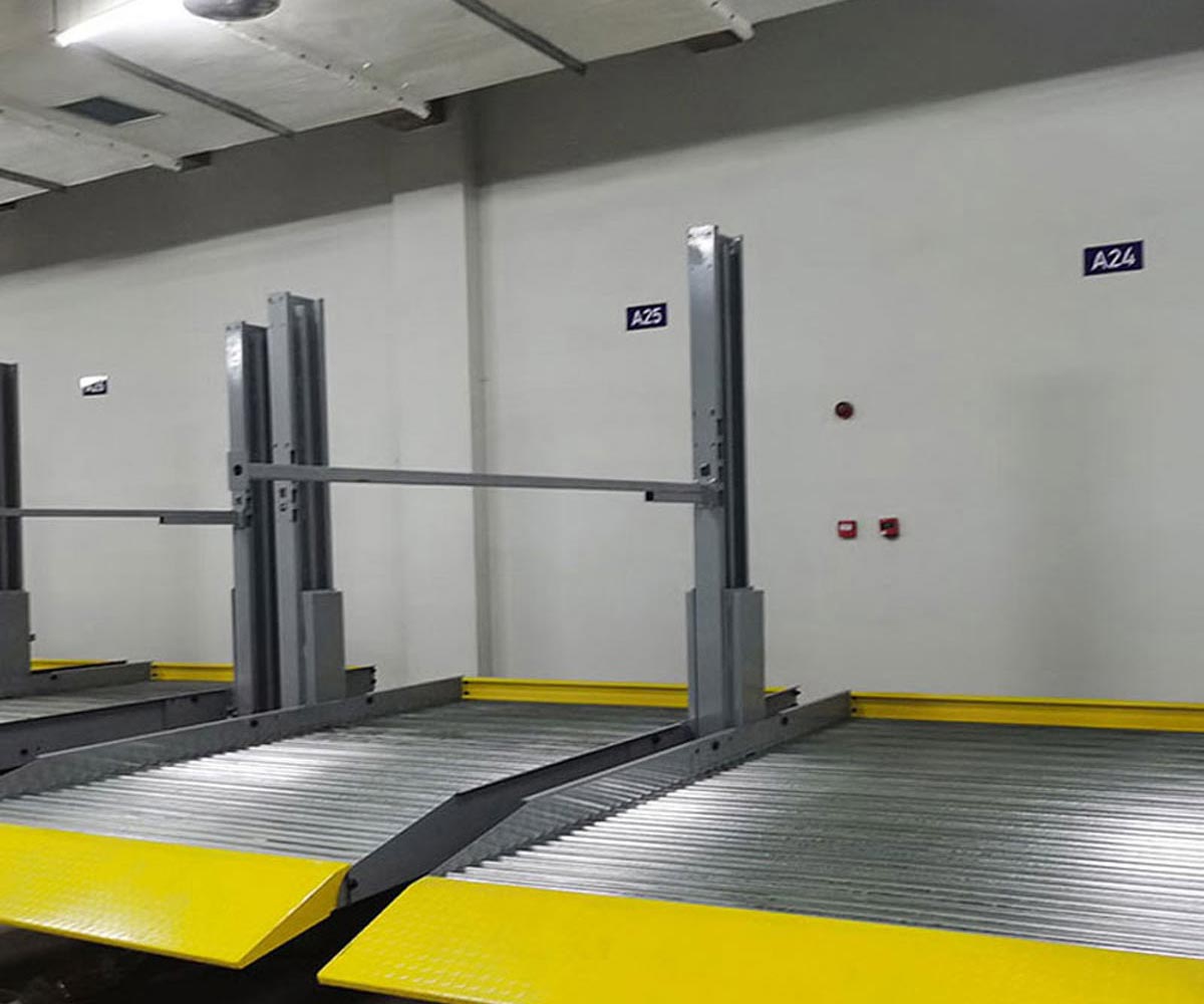 两层升降机械式立体停车设备过规划